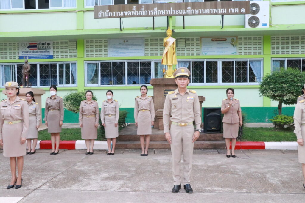 กิจกรรมเชิงสัญลักษณ์เขตสุจริต,ร้องเพลงชาติ, สวดมนต์ไหว้พระ,กล่าวคำปฏิญาณเขตสุจริต 2 IMG 5236