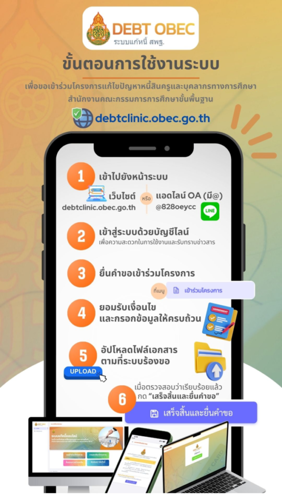 “ระบบแก้หนี้ สพฐ. (debt obec)” 2 image 1