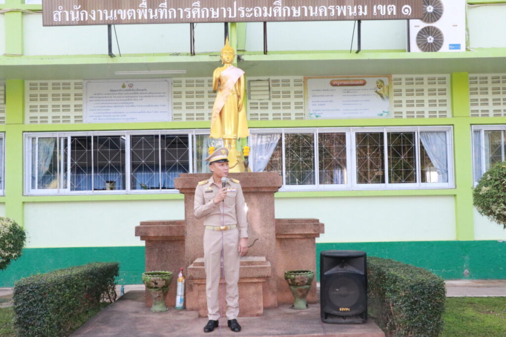 กิจกรรมเชิงสัญลักษณ์เขตสุจริต,ร้องเพลงชาติ, สวดมนต์ไหว้พระ,กล่าวคำปฏิญาณเขตสุจริต 8 IMG 6120