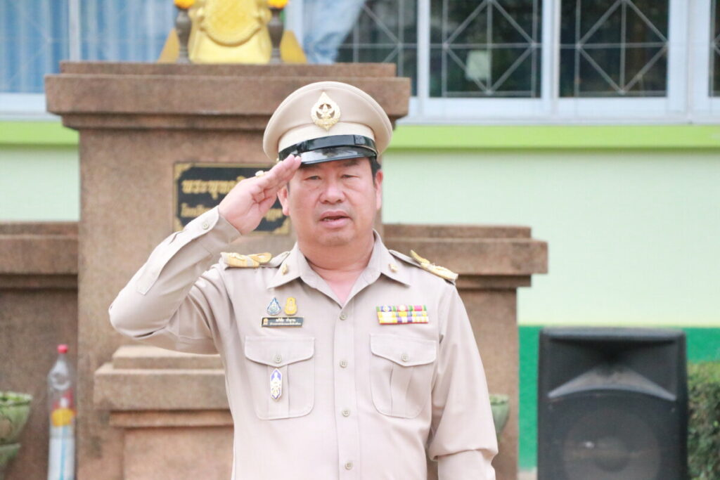 กิจกรรมเชิงสัญลักษณ์เขตสุจริต,ร้องเพลงชาติ, สวดมนต์ไหว้พระ,กล่าวคำปฏิญาณเขตสุจริต 2 IMG 5196